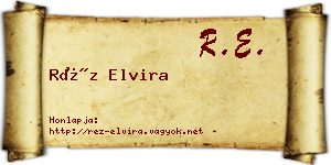 Réz Elvira névjegykártya